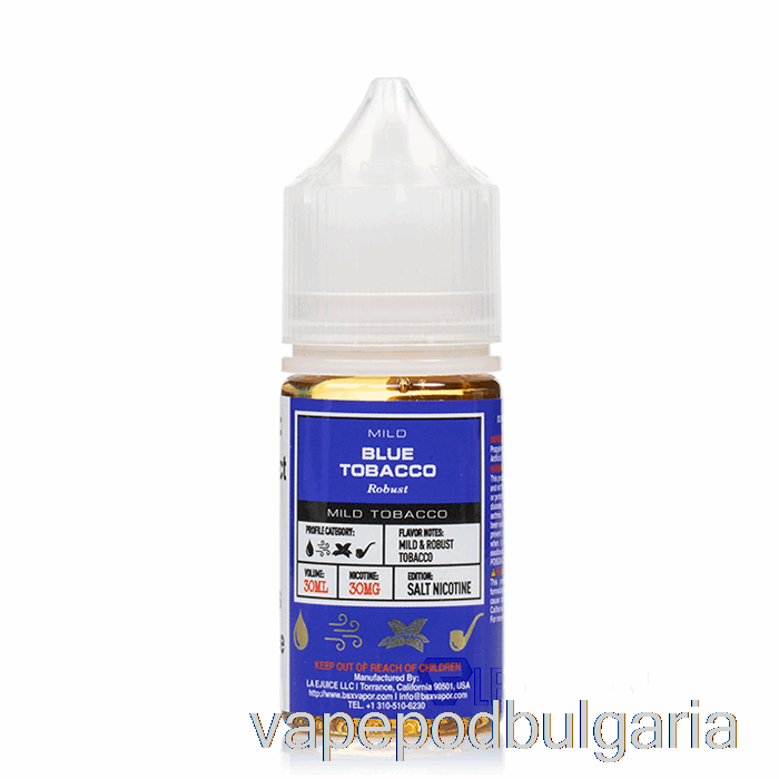 Vape 10000 Дръпки Blue Tobacco - Bsx Salt Series - 30ml 30mg